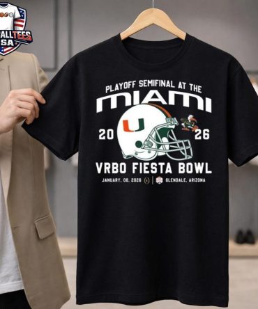 Miami Hurricanes Helmet Playoff Semifinal At The Vrbo Fiesta Bowl Jan 8 2026 Glendale Arizona Unisex Shirt