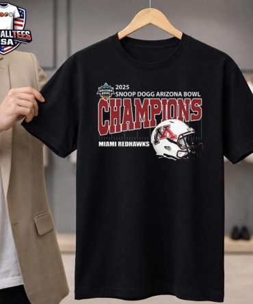 Miami Redhawks Football Are 2025 Snoop Dogg Arizona Bowl Champions Helmet Unisex Shirt