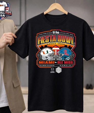 Miami Vs Ole Miss 2026 Vrbo Fiesta Bowl Matchup Cfp Semifinal Scripted Shirt