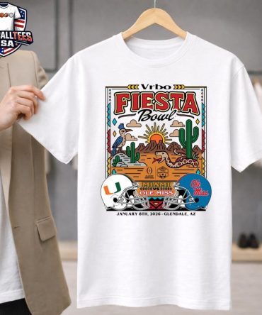 Miami Vs Ole Miss 2026 Vrbo Fiesta Bowl Matchup Desert Dudes Shirt