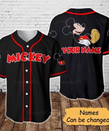 Custom Mickey Baseball Jersey - Personalized Name - Perfect Gift For Disney Fans
