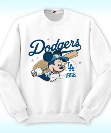 Mickey Mouse Dodgers 1958 Baseball Shirt