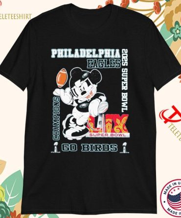 Mickey Mouse Philadelphia Eagles Philly 2024 2025 Super Bowl Champions 2X Lii &Amp; Lix Go Birds Disney T-Shirts