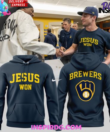 Milwaukee Brewers Jesus Won 2024 Grey Hoodie