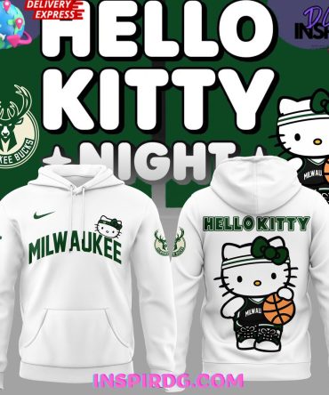 Milwaukee Bucks X Hello Kitty Night Limited White Hoodie