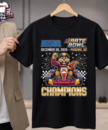 Minnesota Golden Gophers 2025 Rate Bowl Champions Mario Kart Parody Goldy Gopher Racing Chase Field Phoenix Arizona December 26 2025 Unisex Shirt