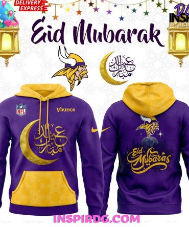 Minnesota Vikings X Eid Mubarak 2025 All Over Print Hoodie