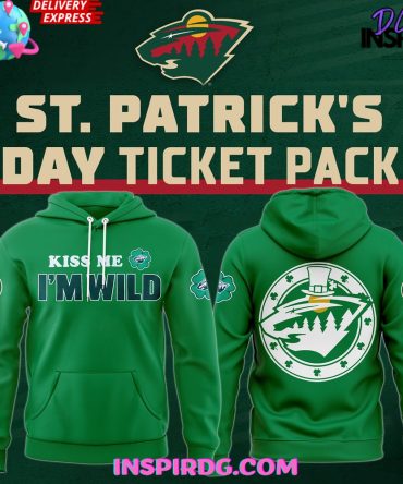 Minnesota Wild St. Patrick’S 2025 Special Green All Over Print Hoodie, 3D Hoodie