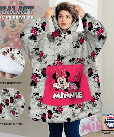 Minnie Mouse Disney Cartoon Blanket Hoodie Hoodie Blanket - Usalast