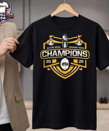 Missouri Tigers 2025 Gator Bowl Champions Trophy Unisex Shirt