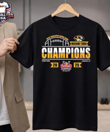 Missouri Tigers 2025 Taxslayer Gator Bowl Champions At Everbank Stadium On December 27 Locker Room Unisex Shirt