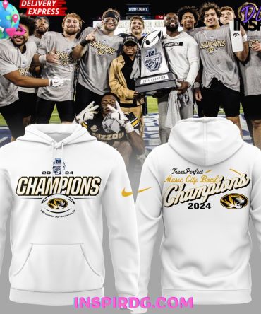 Missouri Tigers Transperfect Music City Bowl Champions 2024 White All Over Print Hoodie, 3D Hoodie