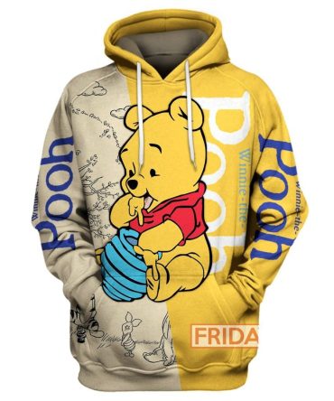 Wtp T-Shirt Adorable Winnie-The-Pooh Eating Honey Artt-Shirt Cute Disney Hoodie