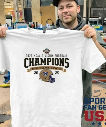 Montana State Bobcats 2025 Ncaa Division Football Champions Helmet Shirt