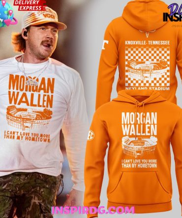 Morgan Wallen Knoxville Tennessee Neyland Stadium 2024 Orange Hoodie