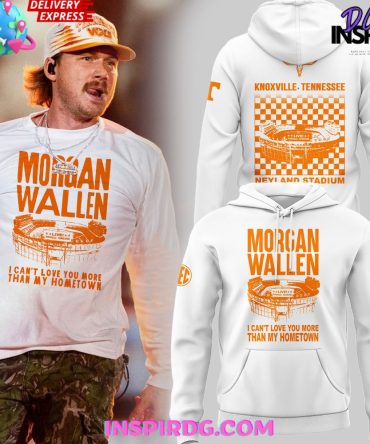 Morgan Wallen Knoxville Tennessee Neyland Stadium 2024 White Hoodie