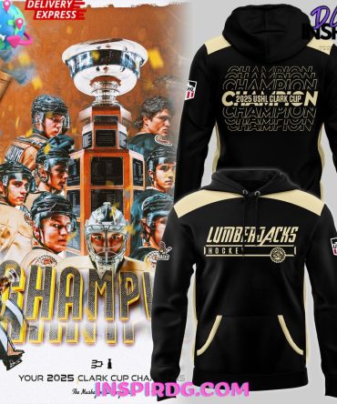 Muskegon Lumberjacks 2025 Ushl Clark Cup Special All Over Print Hoodie