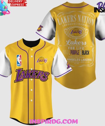 Nba Los Angeles Lakers Nation Baseball Jersey