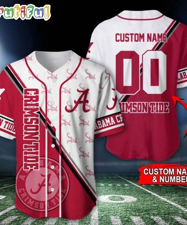 Ncaa Alabama Crimson Tide Baseball Jersey, Custom Sport Jersey Shirt