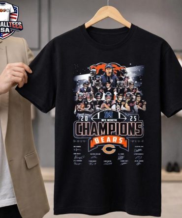 Nfc North Champions 2025 Chicago Bears Players Signatures Unisex Shirt