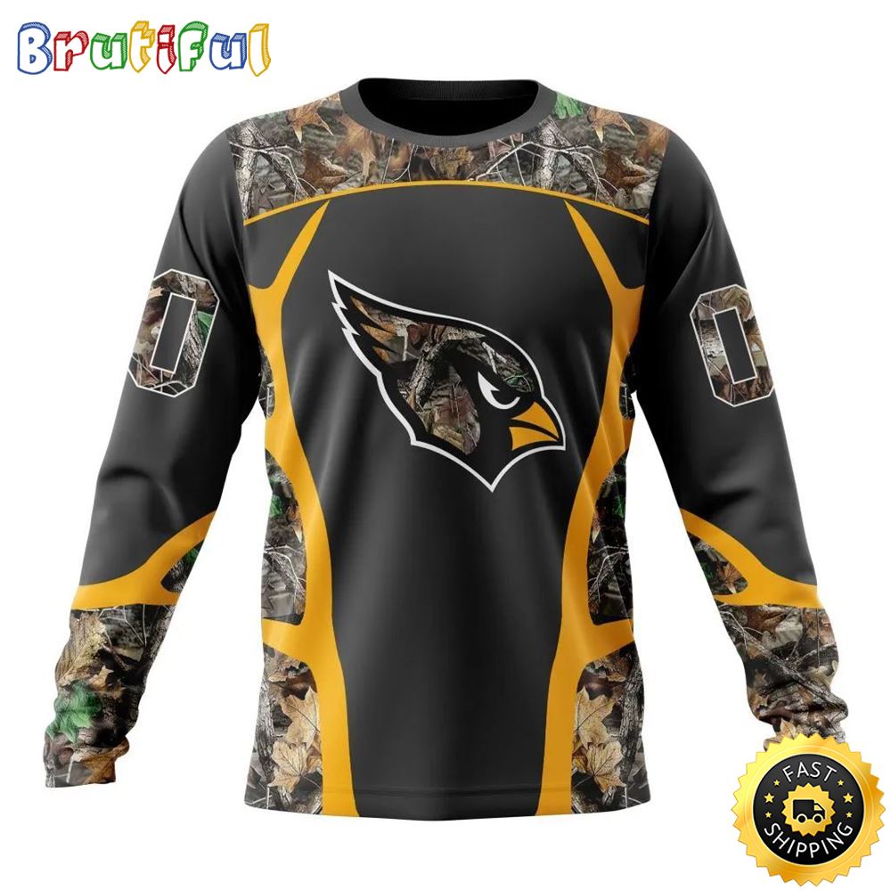 Nfl Arizona Cardinals Crewneck Sweatshirt Camo Hunting Design Stylish Gear For Fans