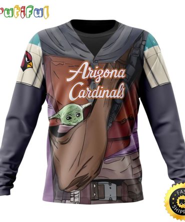 Nfl Arizona Cardinals Crewneck Sweatshirt Specialized Mandalorian And Baby Yoda Gifts For Football Fans