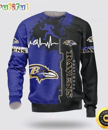 Nfl Baltimore Ravens Crewneck Sweatshirt For Hot Fans