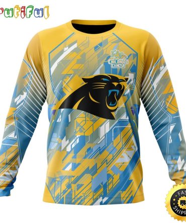 Nfl Carolina Panthers Crewneck Sweatshirt Fearless Against Childhood Cancers Gift For Football Fans