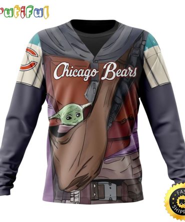 Nfl Chicago Bears Crewneck Sweatshirt Specialized Mandalorian And Baby Yoda Gifts For Football Fans