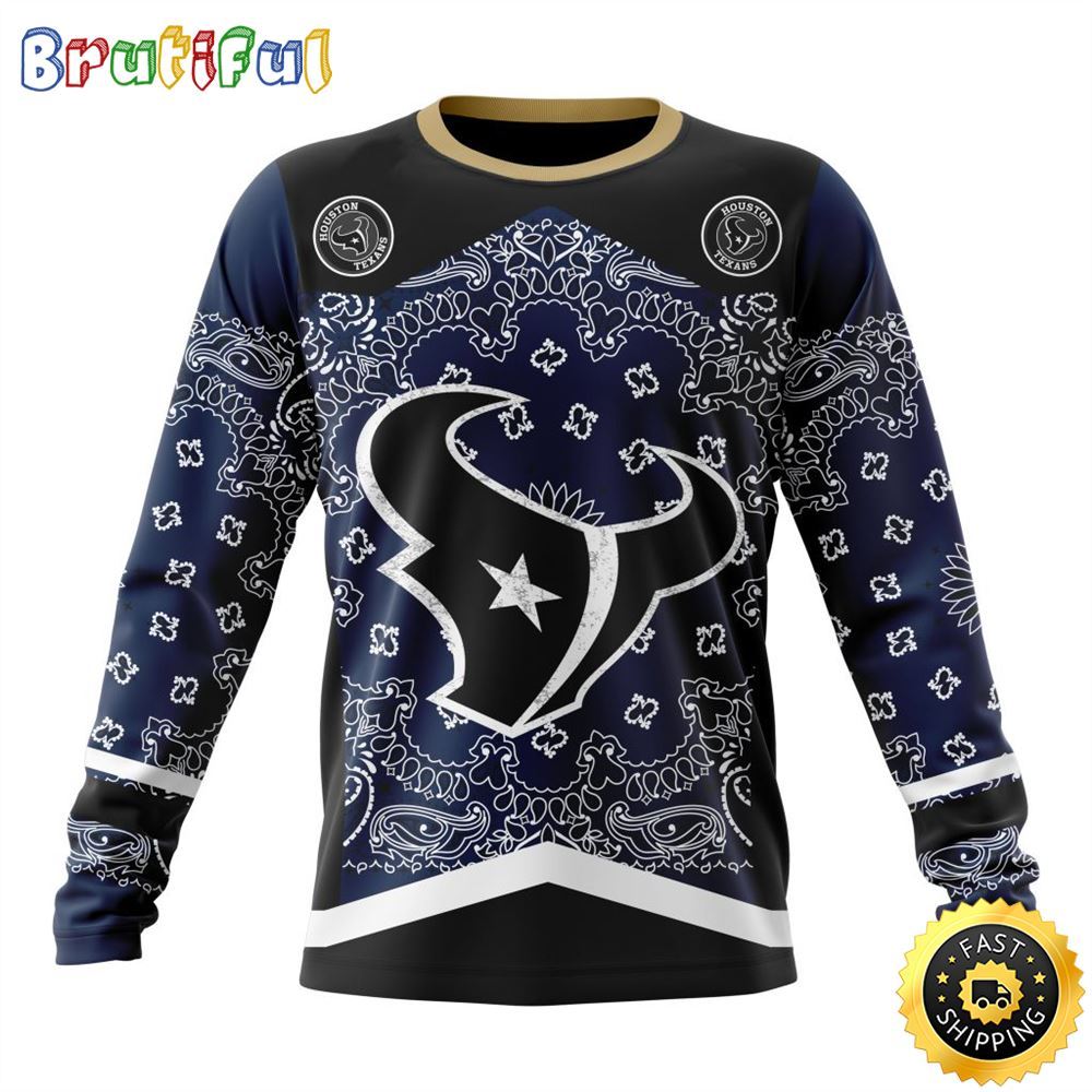 Nfl Houston Texans Crewneck Sweatshirt Specialized Classic Style Unisex Sweatshirt