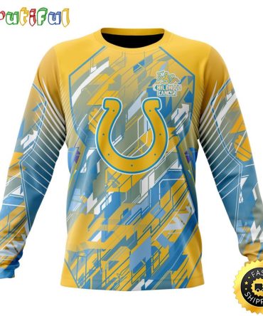 Nfl Indianapolis Colts Crewneck Sweatshirt Fearless Against Childhood Cancers Gift For Football Fans