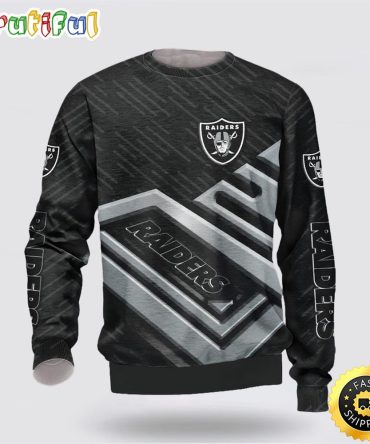 Nfl Las Vegas Raiders Crewneck Sweatshirt Show Team Spirit