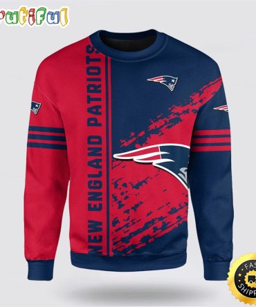 Nfl New England Patriots Crewneck Sweatshirt Limited Edition Gift