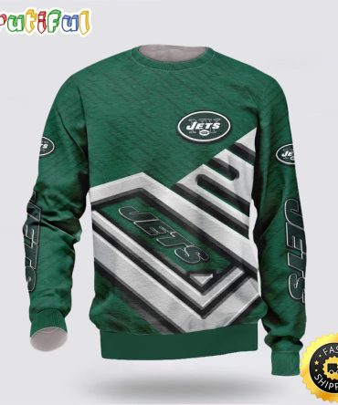Nfl New York Jets Crewneck Sweatshirt Show Team Spirit