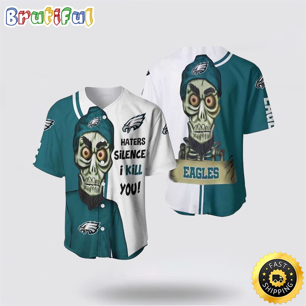 Nfl Philadelphia Eagles Baseball Jersey Haters I Kill You Gift Summer Gift For Fans
