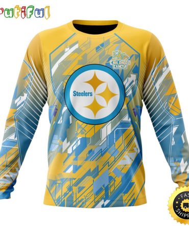 Nfl Pittsburgh Steelers Crewneck Sweatshirt Fearless Against Childhood Cancers Gift For Football Fans