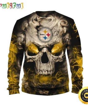 Nfl Pittsburgh Steelers Crewneck Sweatshirt Skull Halloween Your Team In Style
