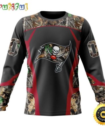 Nfl Tampa Bay Buccaneers Crewneck Sweatshirt Camo Hunting Design Stylish Gear For Fans