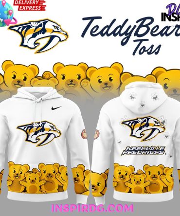 Nashville Predators Teddy Bear Toss Special All Over Print Hoodie, 3D Hoodie