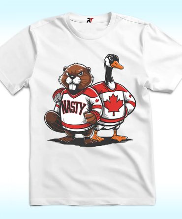 Nasty Canadians Shirt, Beaver And Canada Goose In Canada Hockey