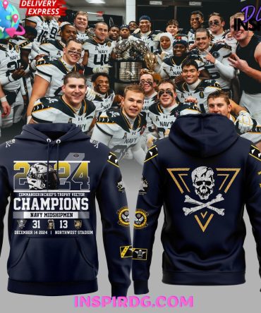 Navy Midshipmen Cic Trophy Champions 2024 Navy All Over Print Hoodie, 3D Hoodie