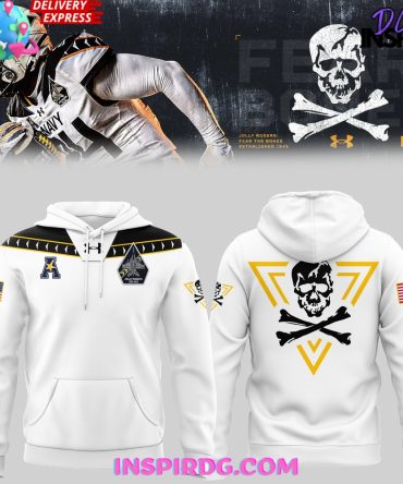 Navy Midshipmen Fear The Bones Special White Hoodie