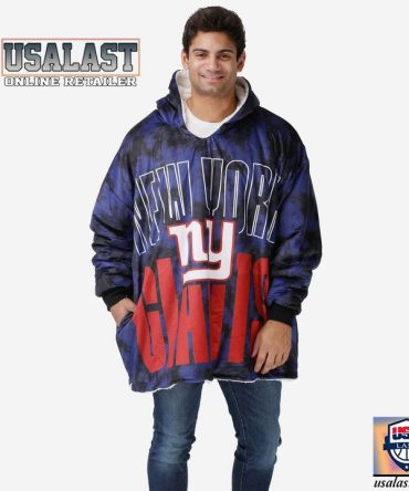 New York Giants Camouflage Blanket Hoodie Hoodie Blanket