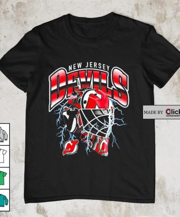 New Jersey Devils Crease Lightning Helmet Shirt