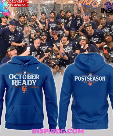 New York Mets October Ready 2024 Blue Hoodie