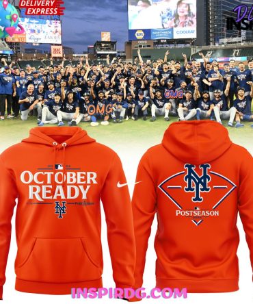 New York Mets October Ready 2024 Orange Hoodie