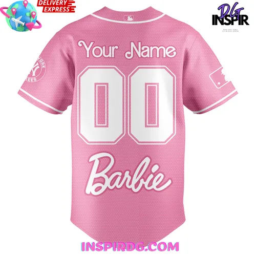 New York Yankees Barbie Game Night 2025 Baseball Jersey - Image 3
