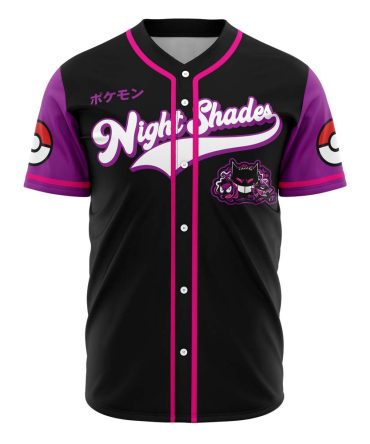 Limited Edition Night Shades Baseball Jersey - Bold Black & Purple Design