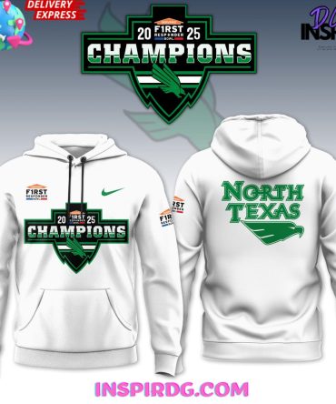 North Texas Mean Green 2025 First Responder Bowl Champions All Over Print Hoodie, 3D Hoodie