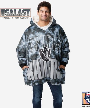 Las Vegas Raiders Camouflage Blanket Hoodie Hoodie Blanket